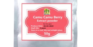 50-1000g, 100% polvo de fruta Natural Myrciaria Dubia, polvo de extracto de Camu, polvo de Camu, Ka mu guo, fortalece el sistema inmunolÃ³gico