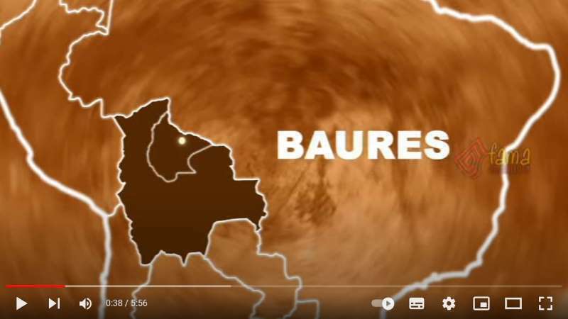 Mapa de ubicación de Baures en la provincia de Beni LOW