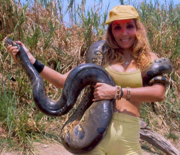 anaconda and woman