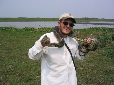 We found this anaconda gliding through the marshes (an hour's walk from the Beni River).