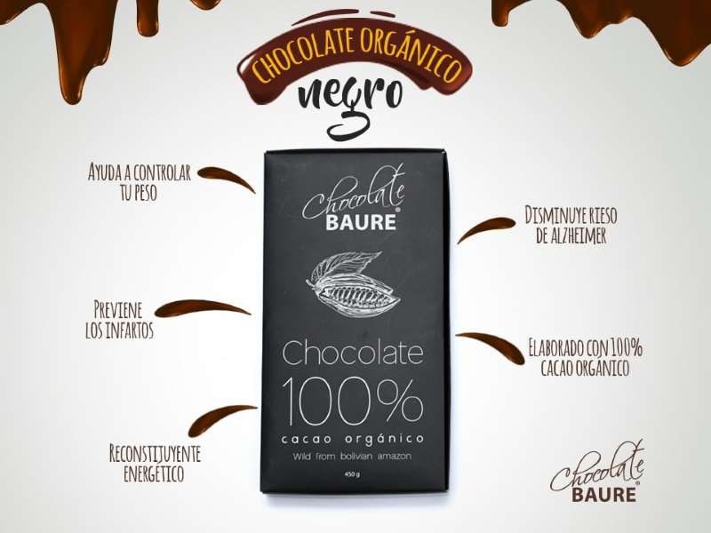 chocolate baure 100% cacao