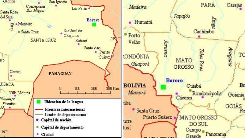 Mapa territorio Bororo Detalle