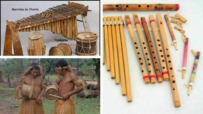▷ musicales del Amazonas -Tambores, flautas, de cuerda y +
