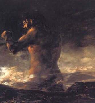 El gigante o el coloso Oleo original de Francisco de Goya