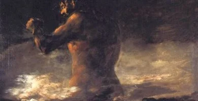 El gigante o el coloso Oleo original de Francisco de Goya